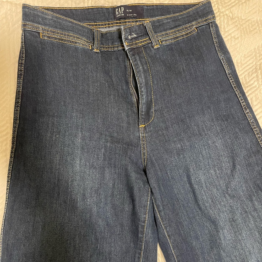 Gap high rise wide leg crop jeans